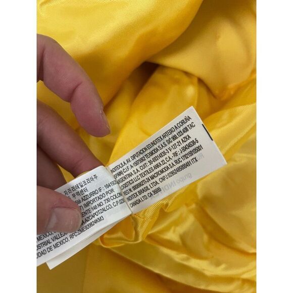 Zara Womens Blazer M Yellow Double Breasted Tuxedo Polyester Jacket 2665/797 NWT - Picture 8 of 16